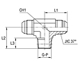 Male Stud Barrel Tee Thread NPT - Standard Body