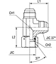 Adjustable Barrel Tee with Swivel Nut Thread UNF/UN-2B - Standard Body