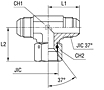 Adjustable Branch Tee with Swivel Nut Thread UNF/UN-2B - Standard Body