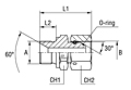 Straight Adapter with Swivel Nut Thread Metric Parallel