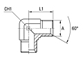 Male 90° Union Elbow Adapter Thread BSP Parallel