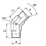 Male Stud 45° Adapter Thread BSP Parallel / NPT