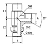 Adjustable Male Stud Barrel Tee with O-ring and Washer Thread BSP Parallel