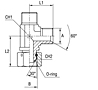 Barrel Tee Adapter with Swivel Nut Thread BSP Parallel