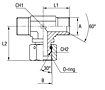 Branch Tee Adapter with Swivel Nut Thread BSP Parallel