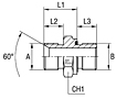 Male Stud Adapter with Elastomer Seal Thread BSP Parallel