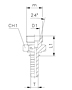 Straight Male - Cone 24° Metric Parallel Thread