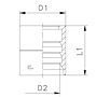 Ferrule for Hose 1SN-R1AT - 2SC Skive