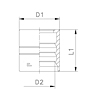 Ferrule for Hose 2SN-R2AT Skive