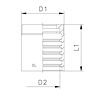 Ferrule for Hose 4SP - R9R Skive