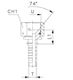 Straight Thurst-Wire/Slip-On Nut - JIC 74° Cone UNF/UN-2B Thread X