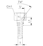 Straight Thurst-Wire/Slip-On Nut - JIC 74° Cone UNF/UN-2B Thread Y