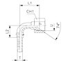 90° Elbow Thurst-Wire/Slip-On Nut - JIC 74° Cone UNF/UN-2B Thread Y