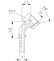 45° Elbow Thurst-Wire Nut - JIC 74° Cone UNF/UN-2B Thread Y