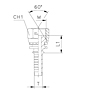 Straight Crimped-Back Nut - 60° Cone Parallel Metric Thread