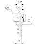 Straight Thurst-Wire/Slip-On Nut - 60° Cone with O-Ring Parallel Metric Thread X