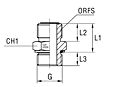 Male Stud Coupling with O-Ring and Washer Thread BSP Parallel