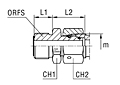 Adapter SAE J1453 / DIN 2353 with Swivel Nut